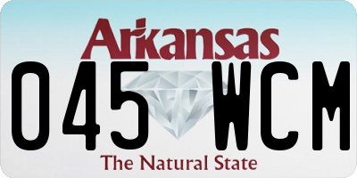AR license plate 045WCM