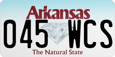 AR license plate 045WCS