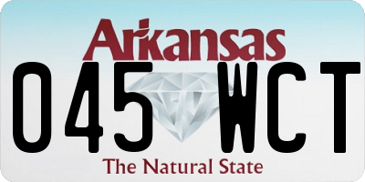AR license plate 045WCT