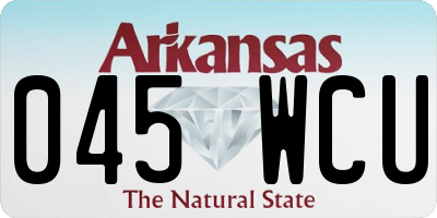 AR license plate 045WCU