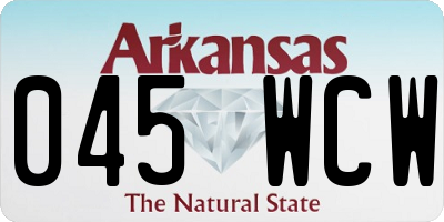 AR license plate 045WCW