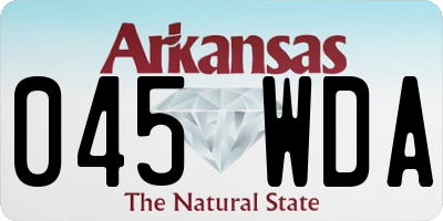 AR license plate 045WDA