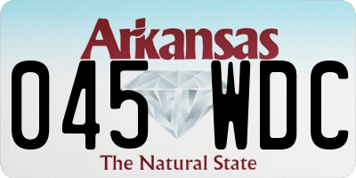 AR license plate 045WDC
