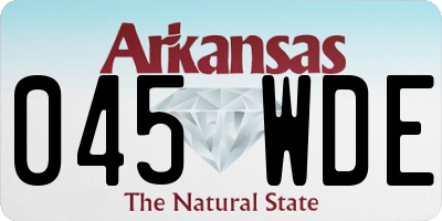 AR license plate 045WDE