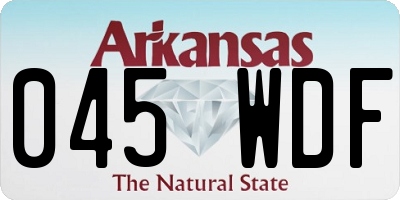 AR license plate 045WDF