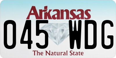 AR license plate 045WDG