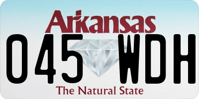 AR license plate 045WDH