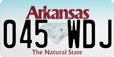 AR license plate 045WDJ