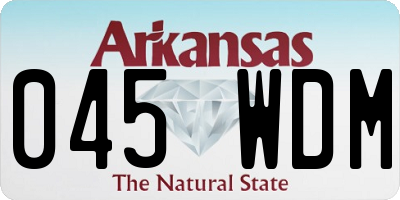 AR license plate 045WDM