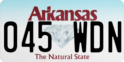 AR license plate 045WDN