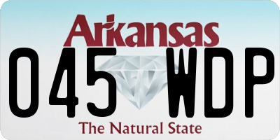 AR license plate 045WDP