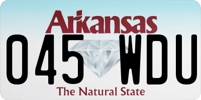 AR license plate 045WDU