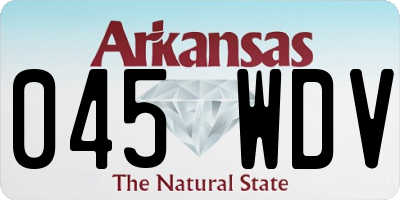 AR license plate 045WDV