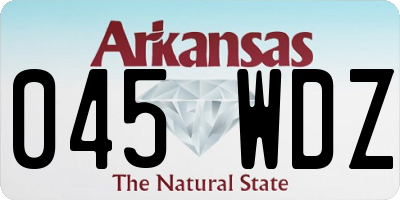 AR license plate 045WDZ