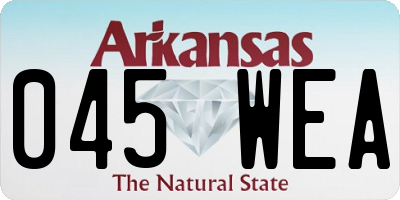 AR license plate 045WEA