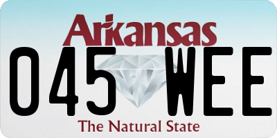 AR license plate 045WEE
