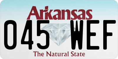 AR license plate 045WEF