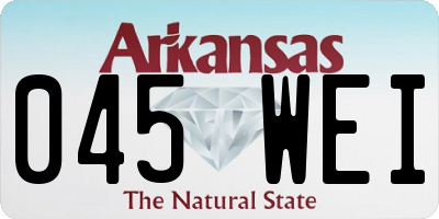 AR license plate 045WEI