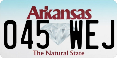 AR license plate 045WEJ