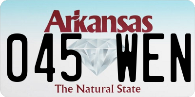 AR license plate 045WEN