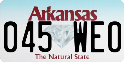 AR license plate 045WEO