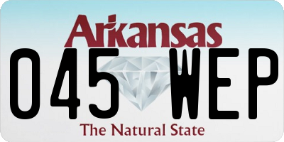 AR license plate 045WEP