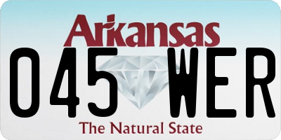 AR license plate 045WER