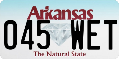 AR license plate 045WET
