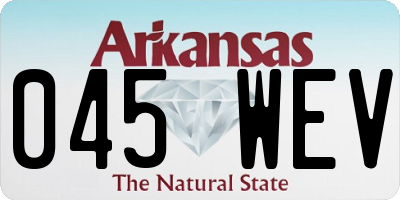 AR license plate 045WEV