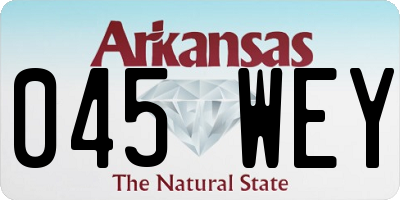 AR license plate 045WEY