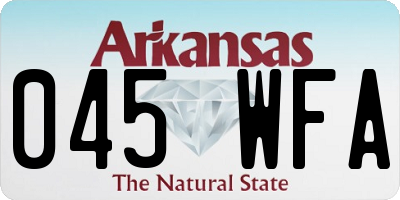 AR license plate 045WFA