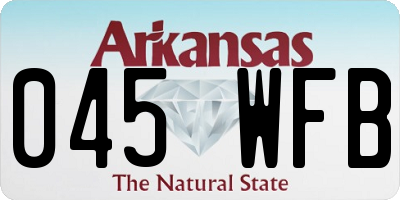 AR license plate 045WFB