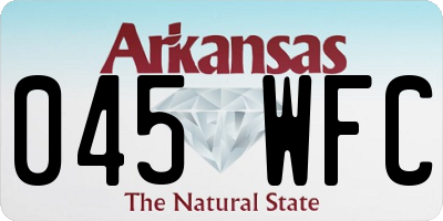 AR license plate 045WFC