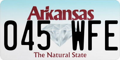 AR license plate 045WFE