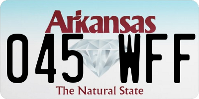 AR license plate 045WFF