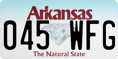 AR license plate 045WFG