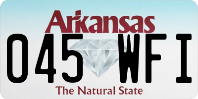 AR license plate 045WFI
