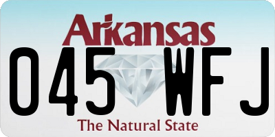 AR license plate 045WFJ
