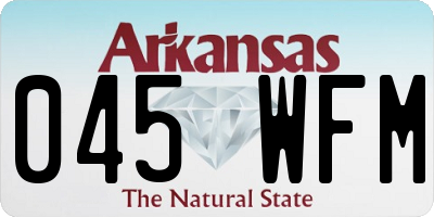 AR license plate 045WFM