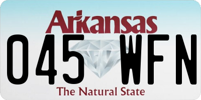 AR license plate 045WFN