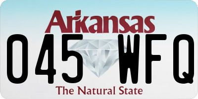 AR license plate 045WFQ
