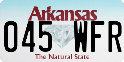 AR license plate 045WFR