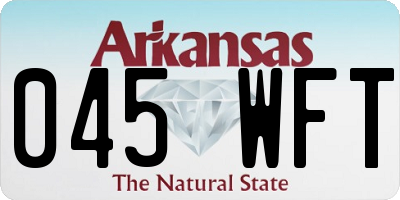 AR license plate 045WFT