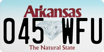 AR license plate 045WFU