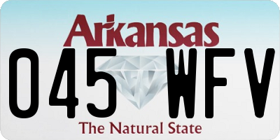 AR license plate 045WFV