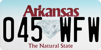 AR license plate 045WFW