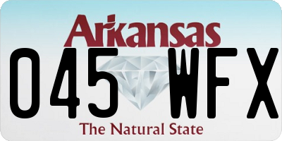AR license plate 045WFX