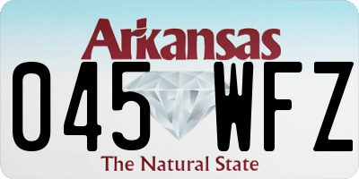 AR license plate 045WFZ