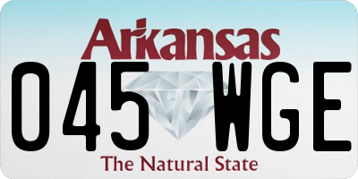 AR license plate 045WGE