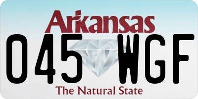 AR license plate 045WGF